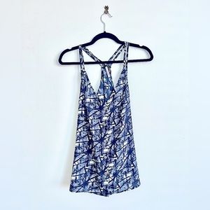 Navy and Cream Racerback Top